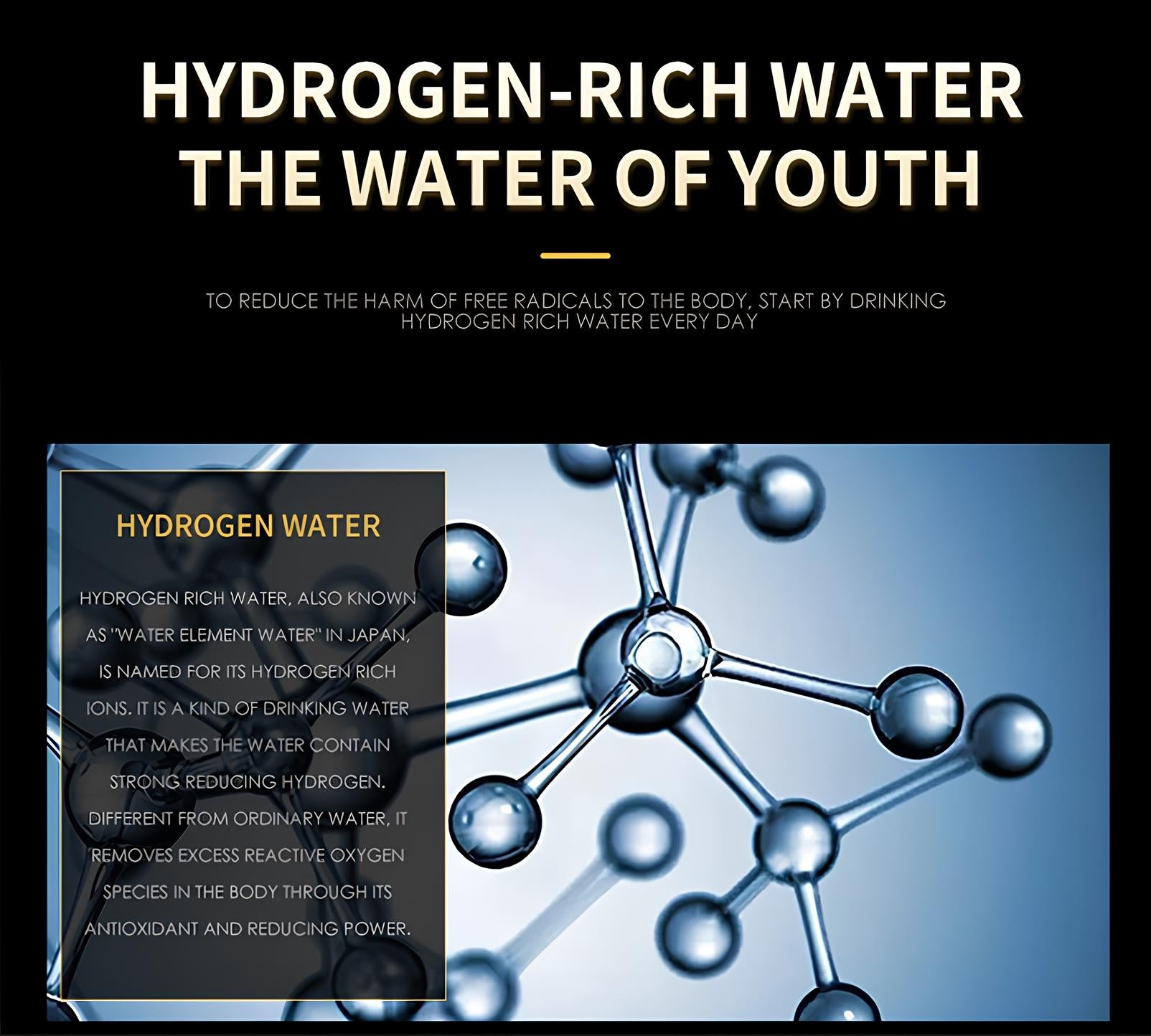 NovaHydro Elite 5000ppb Wasserflasche Wasserstoff-Ionisator
