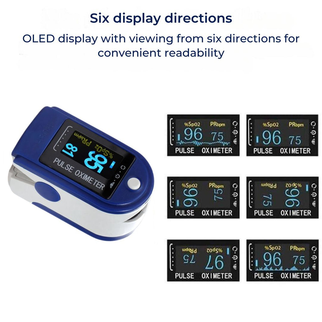 OxiSense Compact Fingertip Health Monitor With OLED Display