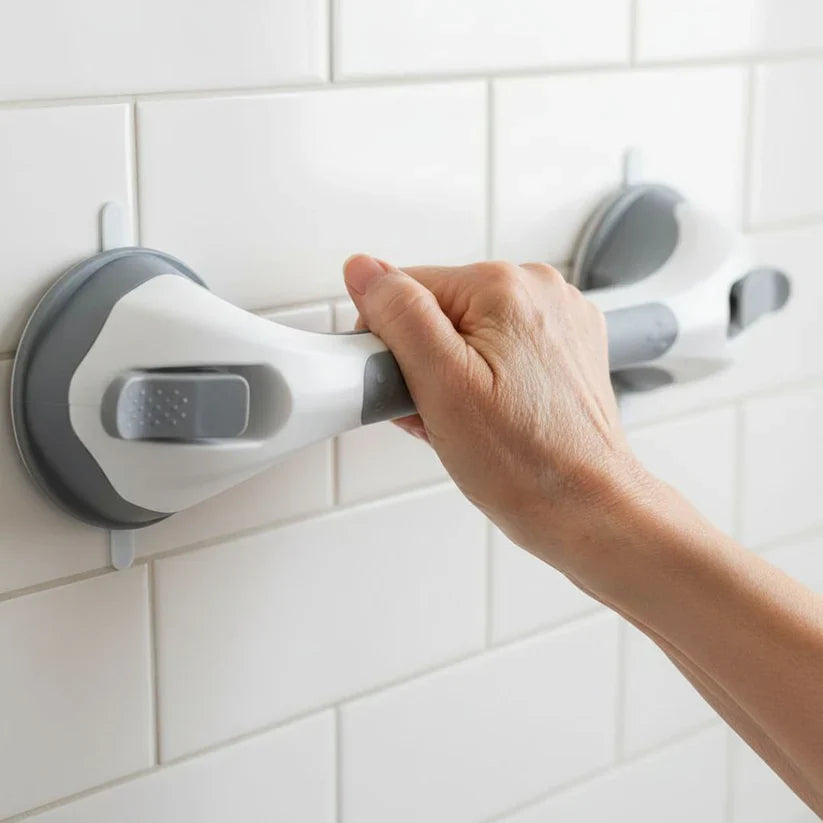 Secure Suction Shower Grab Bar for Safe Bathroom Support