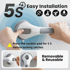 Secure Suction Shower Grab Bar for Safe Bathroom Support