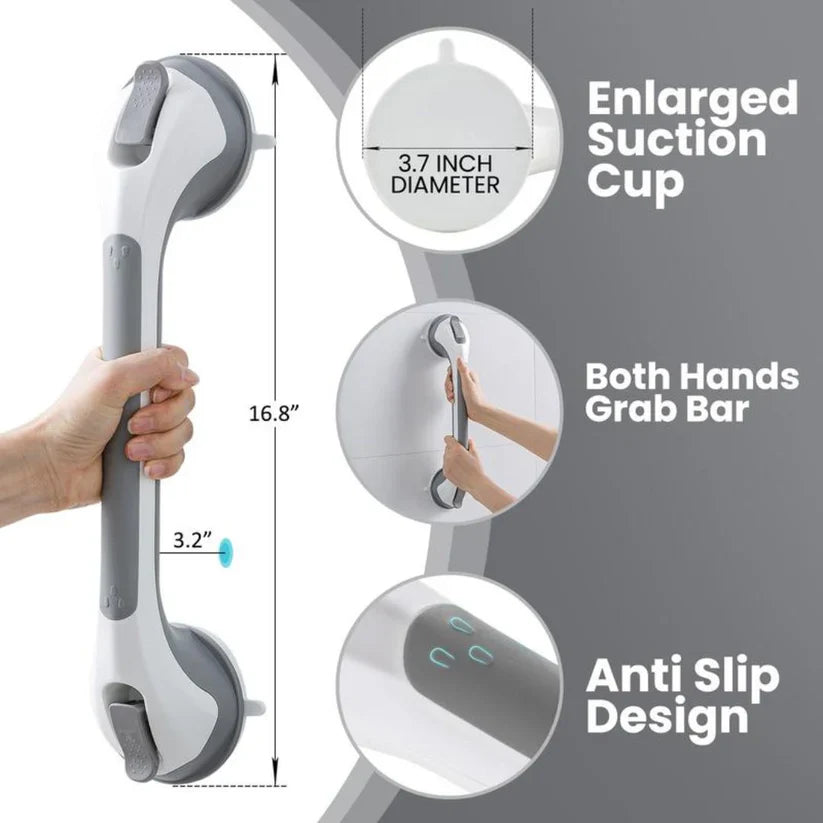Secure Suction Shower Grab Bar for Safe Bathroom Support