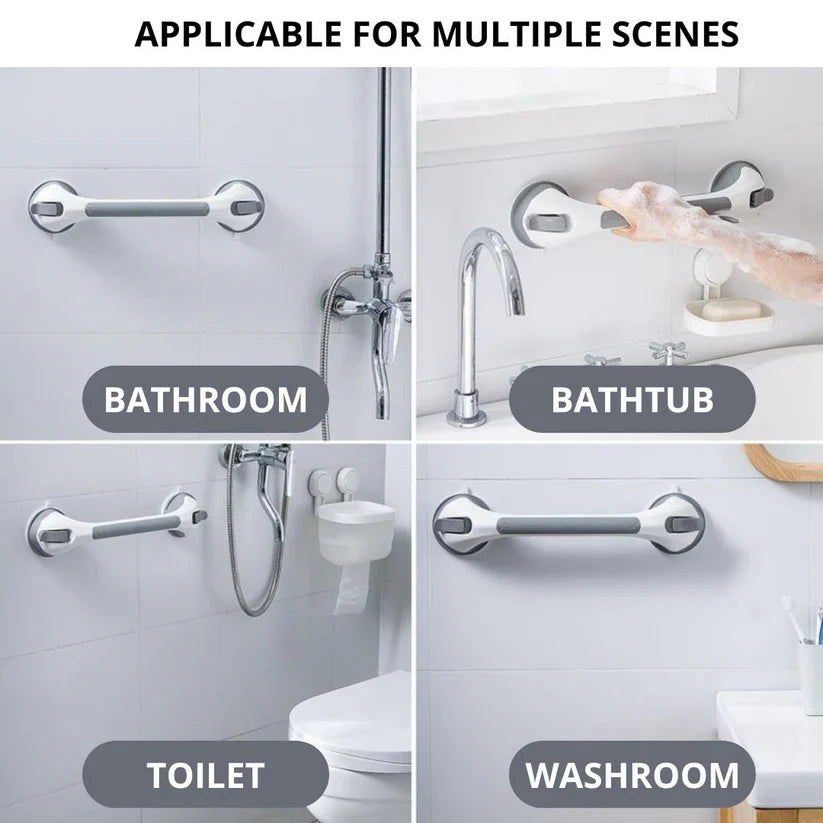 Secure Suction Shower Grab Bar for Safe Bathroom Support