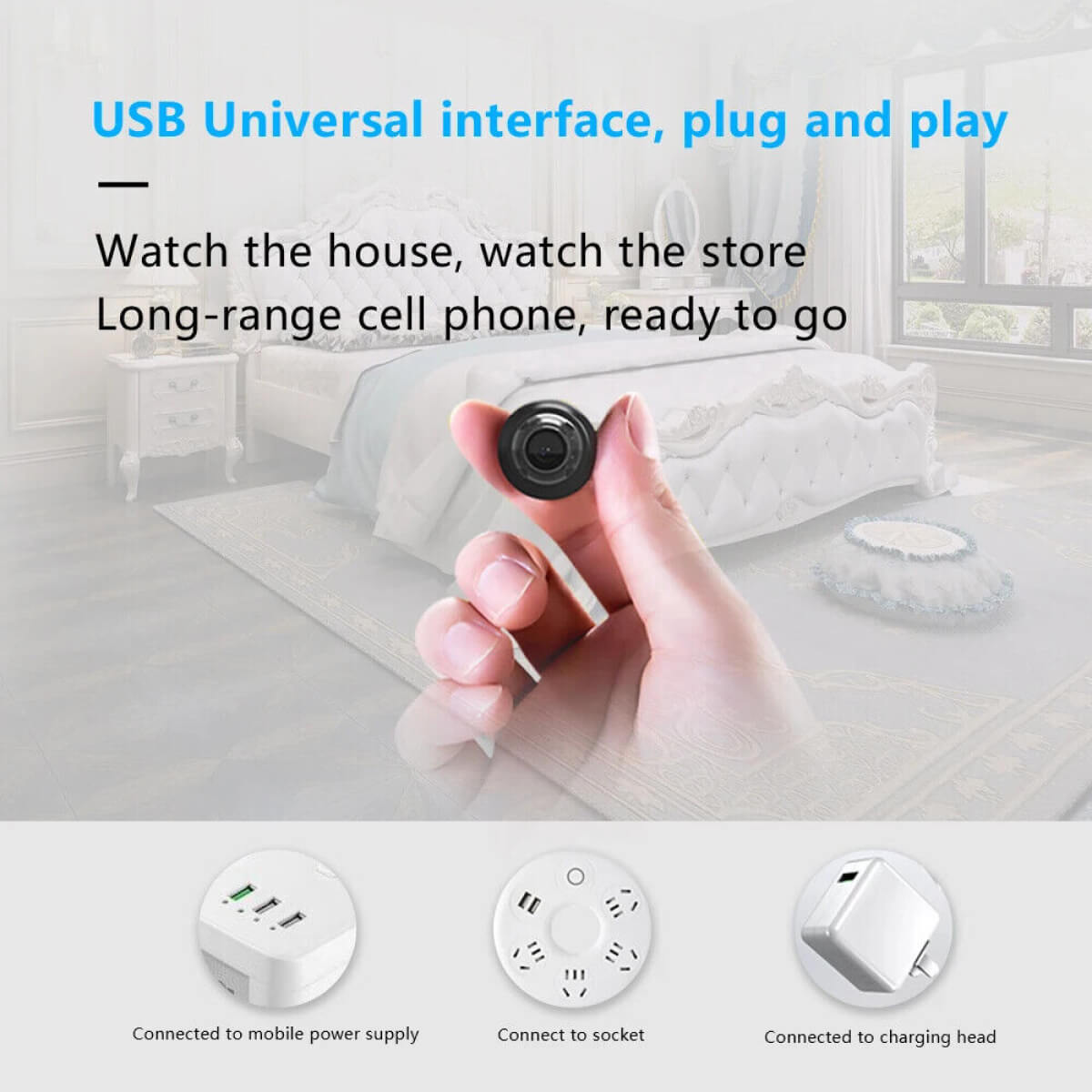 Mini telecamera NovaGuard 1080P con WiFi impermeabile e visione notturna a 160 gradi