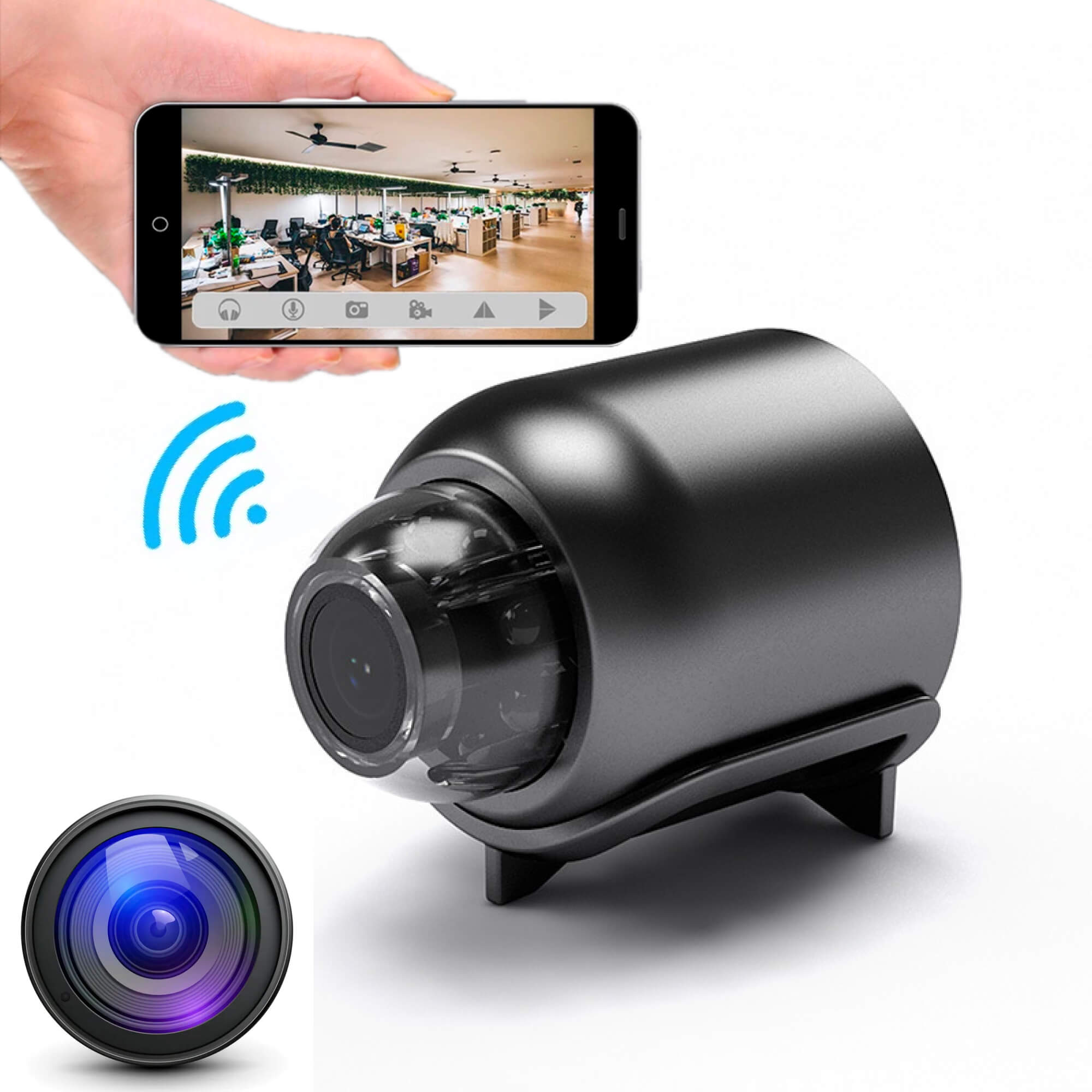 Waterproof HD Mini Camera With Night Vision IP WiFi 1080P 160 Degree Wide Angle