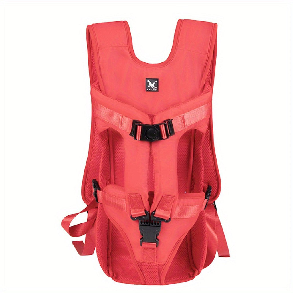 Borsa porta cane LumaTrail con vista frontale per avventure all'aperto