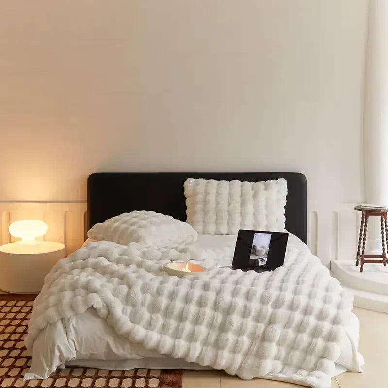 GlacierWeave Ultra Soft Wool Throw For Cold Nights