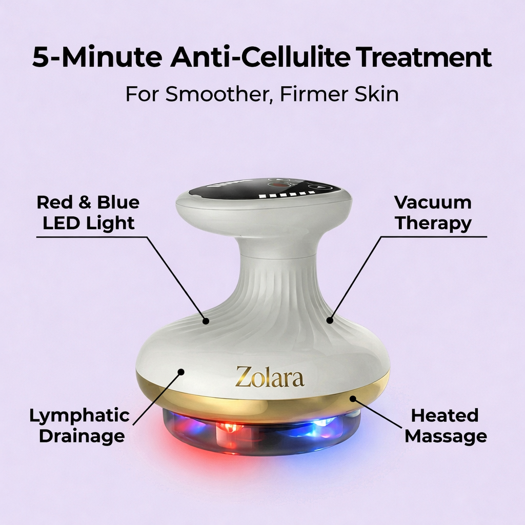 Dispositivo de Bienestar Corporal Cuatro en Uno con Luz Roja, Ventosas y Estimulación
