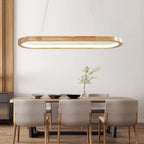 Lámpara colgante LED LumaWood con acabado en madera y sutiles detalles metálicos