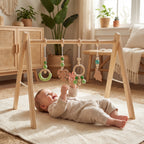Leaf-Themed Wooden Baby Gym Hanging Toys