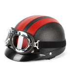 Harley Riders Vintage Gloss Half Helmet With Quick-Release Buckle