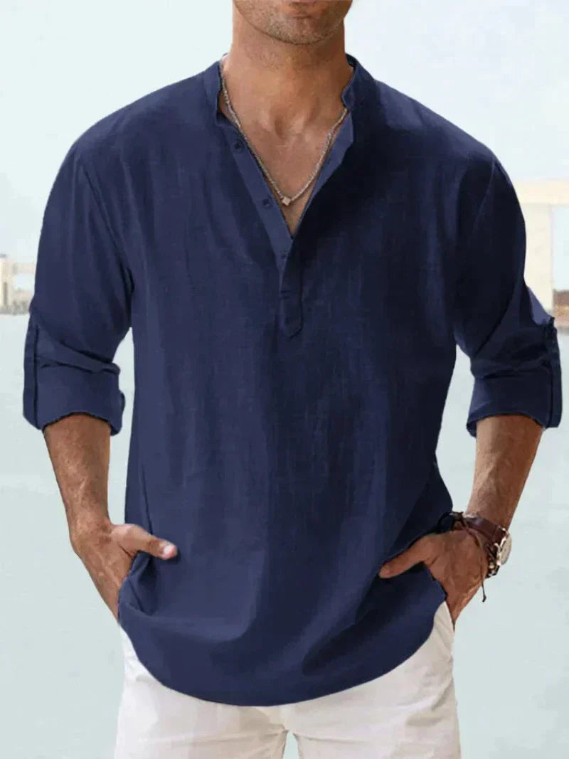 Erick Men's Linen Shirt for Breathable Summer Comfort