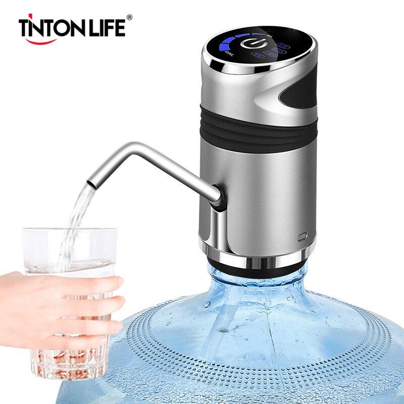 Rechargeable Water Bottle Pump With Child Lock One-Touch Operation