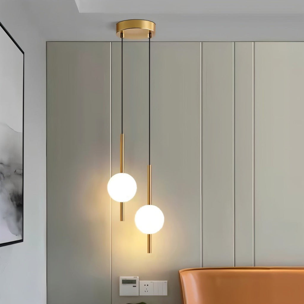 Marven Pendant Light With Nordic Glass Ball For Modern Rooms
