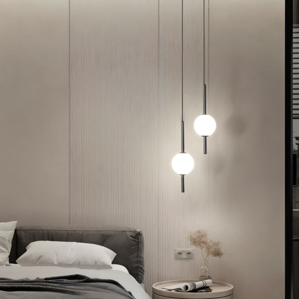 Marven Pendant Light With Nordic Glass Ball For Modern Rooms