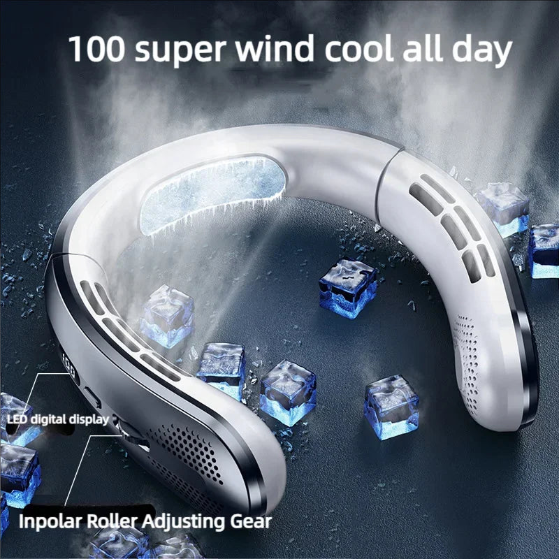 VeyraCool Flex 100 Neck Fan – Bladeless Portable Cooling Fan with 100 Speeds & 8000mAh Battery