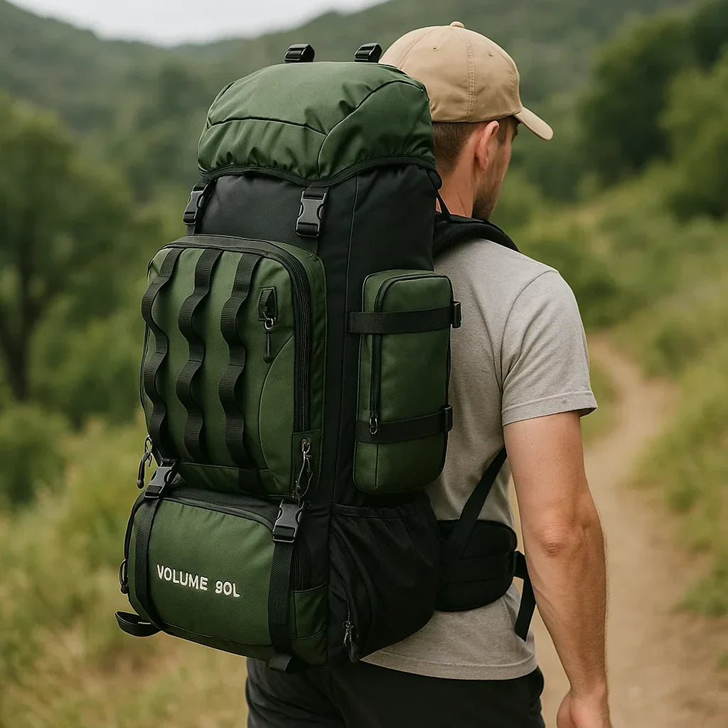 سلسلة حقيبة الظهر للمشي TrekLine Ultralight 90 لتر مقاومة للماء