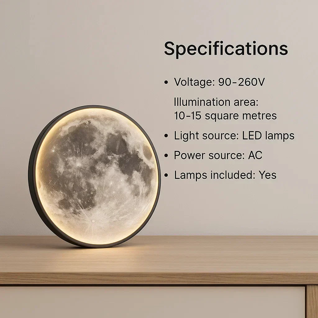 Lampa LED NovaLume Moon Glow z ściemniaczem do miękkiej, przytulnej atmosfery w sypialni