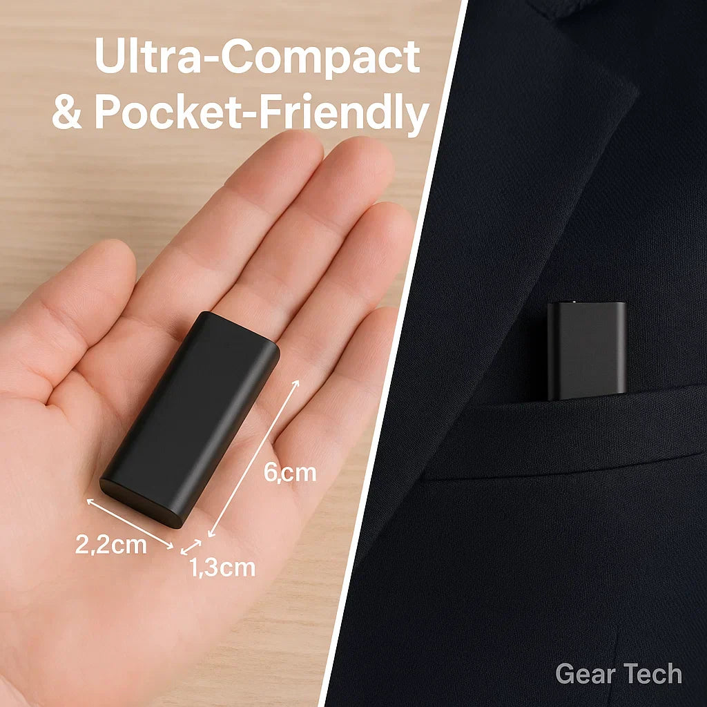 VoxiMini Compact Voice Activated Pocket Recorder For On The Go