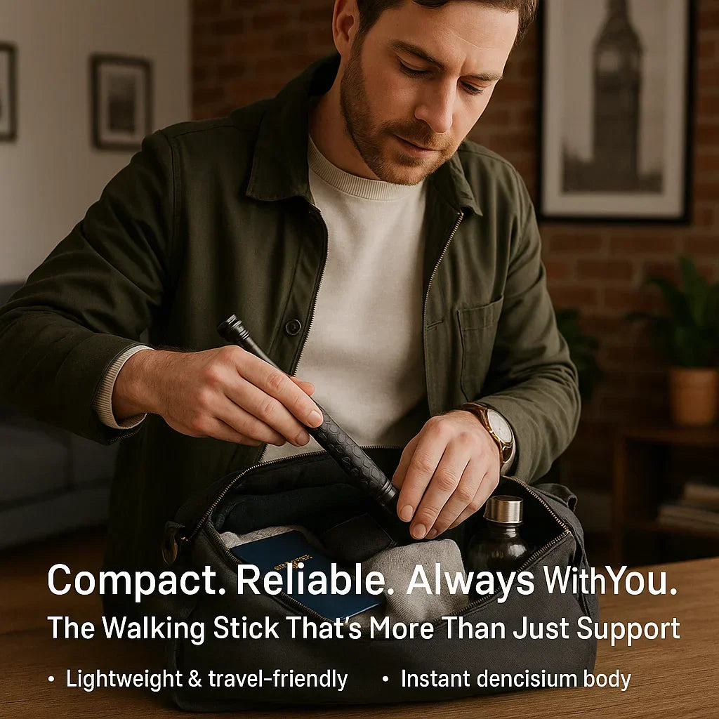 Automatic Extendable Walking Stick With Non Slip Grip