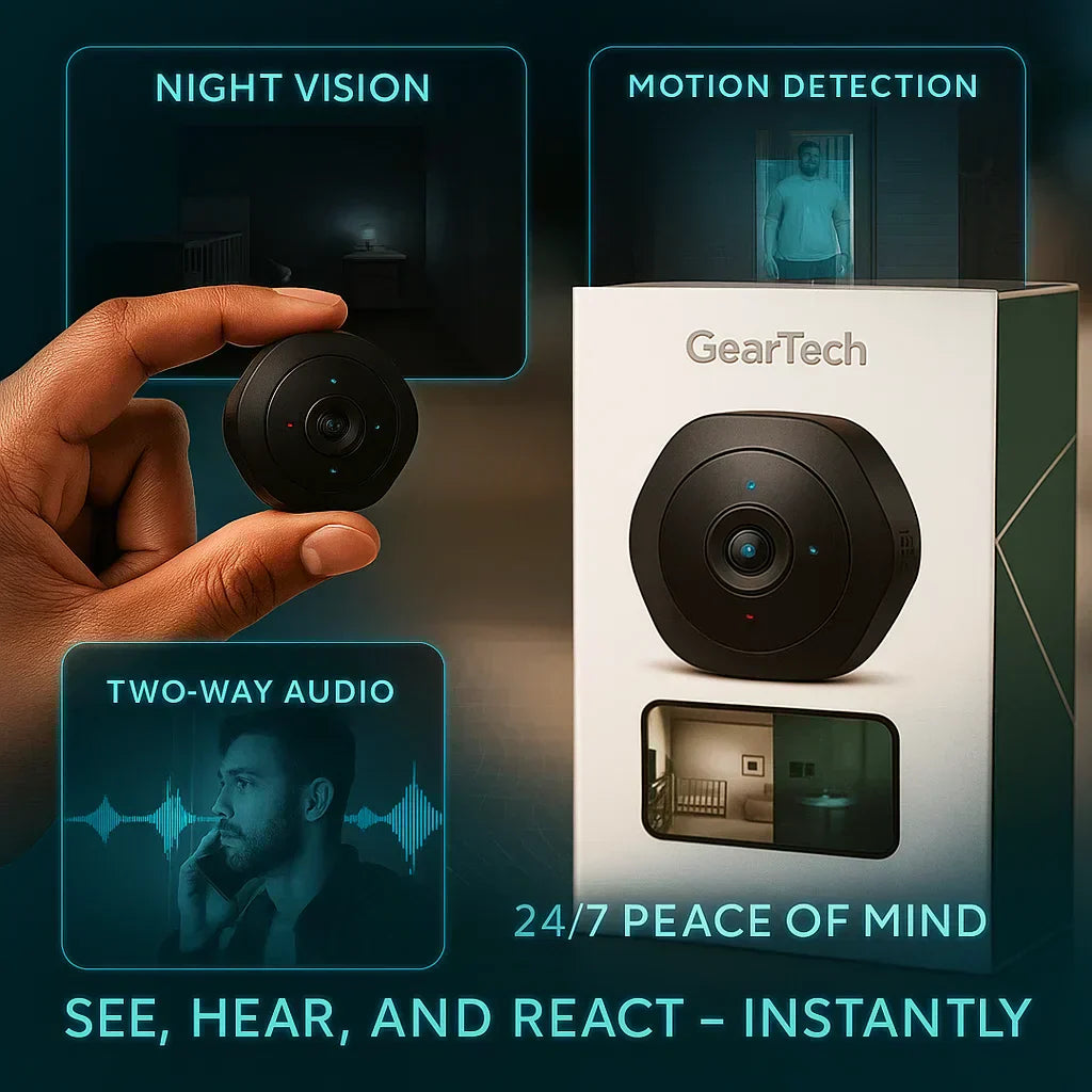 Telecamera di Sicurezza Nexara Mini, 1080P HD, Visione Notturna, Audio Bidirezionale, 30 Piedi