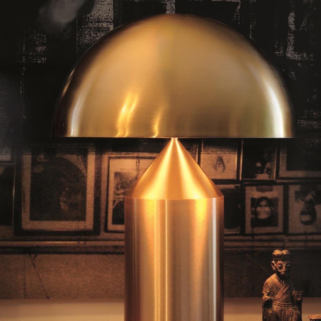 Atollo Lunaro Sculptural Metal Lamp in Classic Italian Style