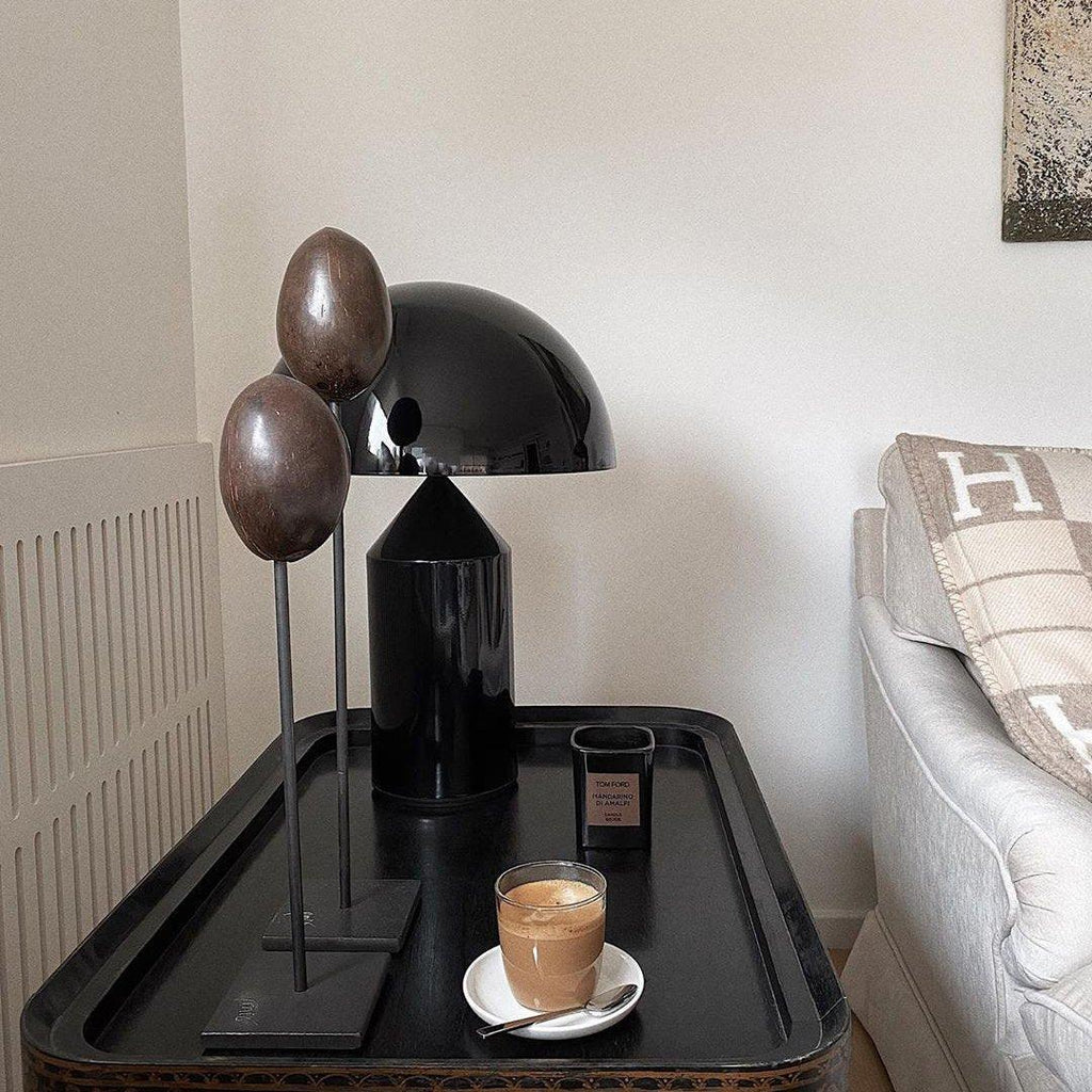 Atollo Lunaro Sculptural Metal Lamp in Classic Italian Style
