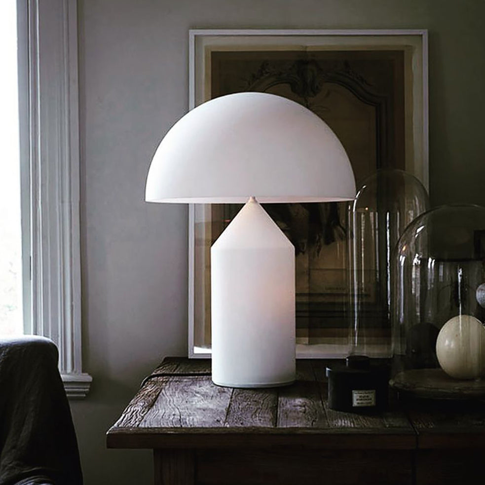Atollo Lunaro Sculptural Metal Lamp in Classic Italian Style