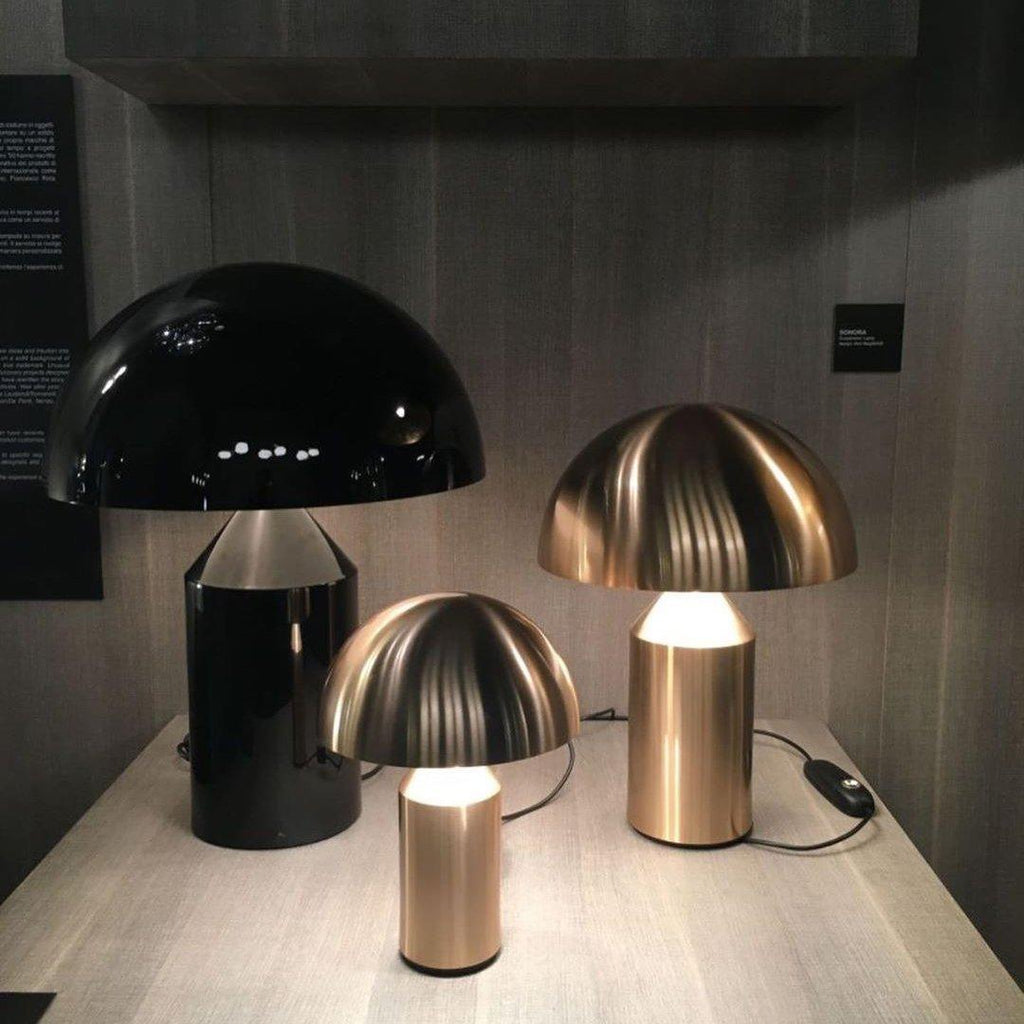 Atollo Lunaro Sculptural Metal Lamp in Classic Italian Style