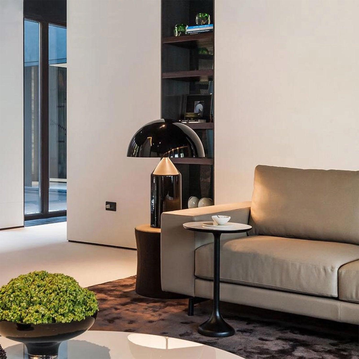 Atollo Lunaro Sculptural Metal Lamp in Classic Italian Style