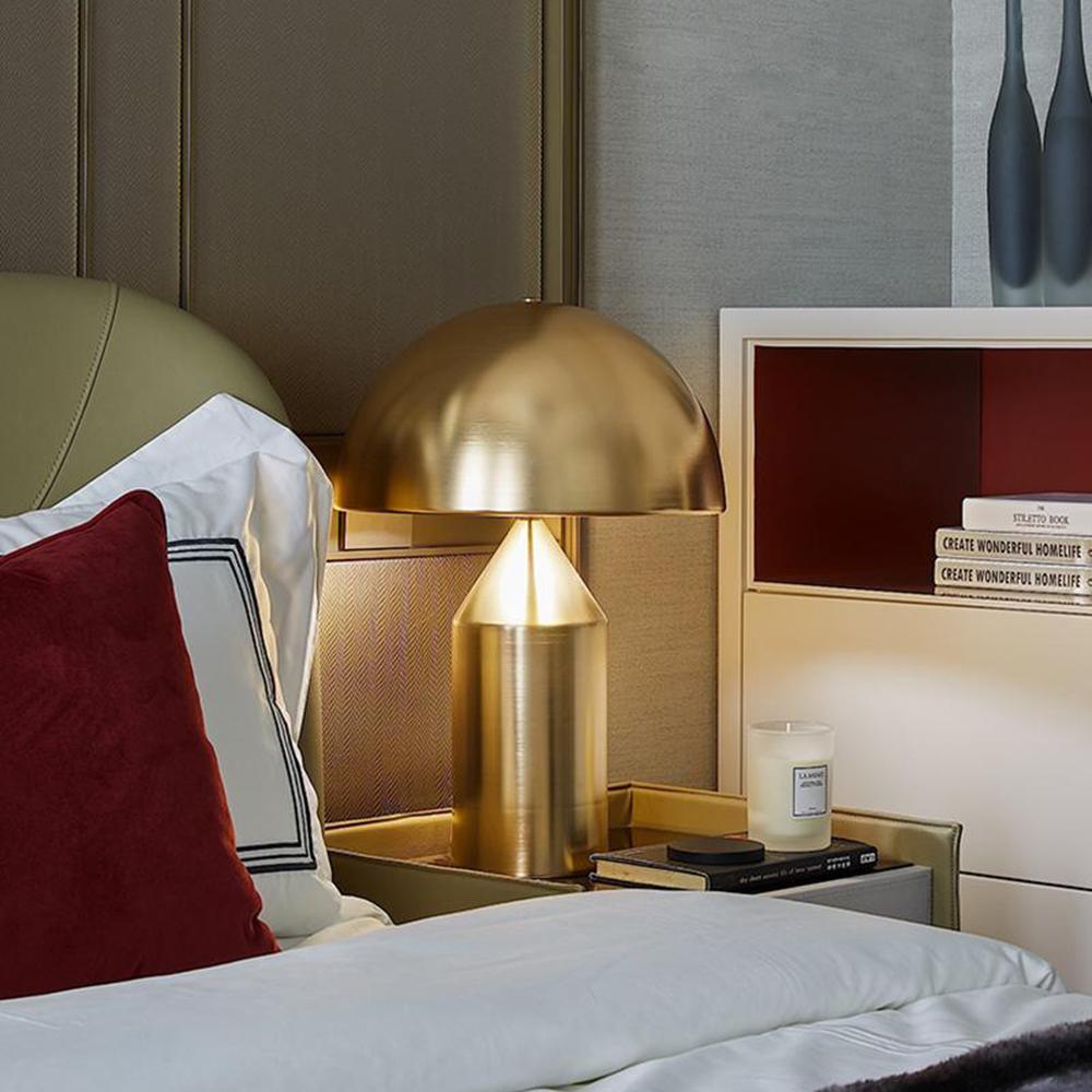 Atollo Lunaro Sculptural Metal Lamp in Classic Italian Style