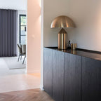 Atollo Lunaro Sculptural Metal Lamp in Classic Italian Style