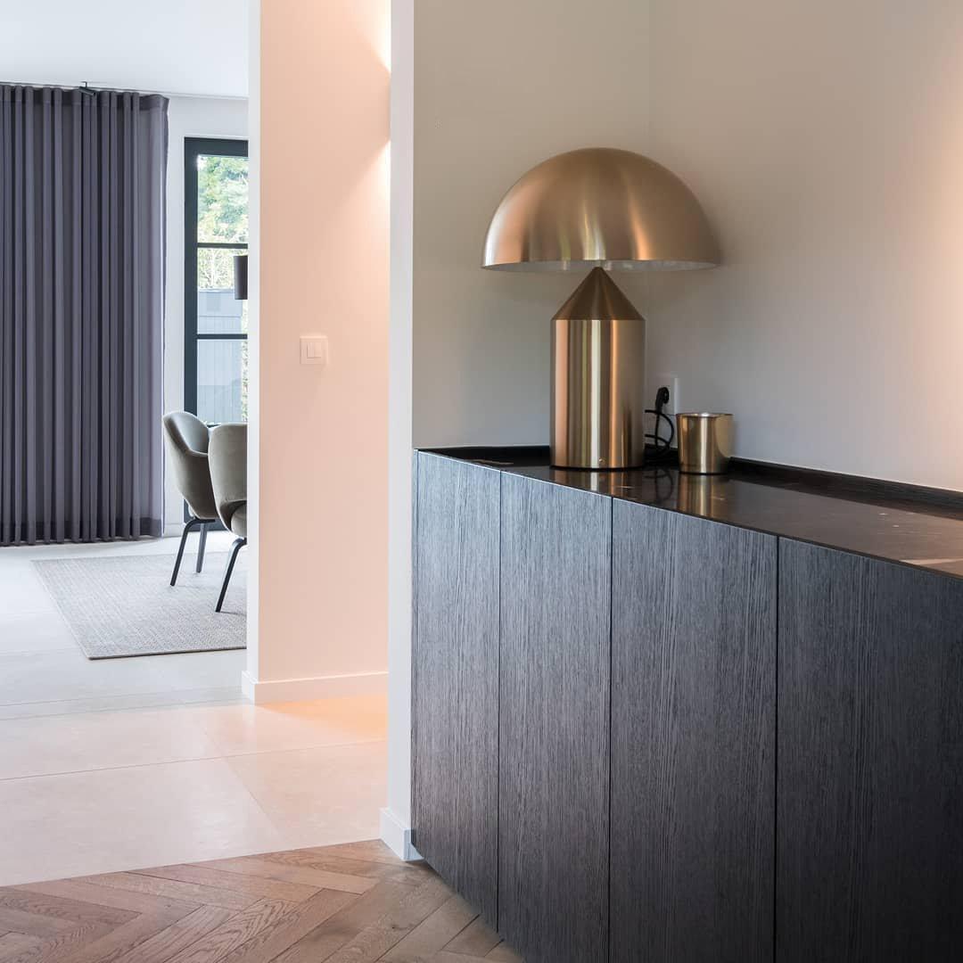 Atollo Lunaro Sculptural Metal Lamp in Classic Italian Style