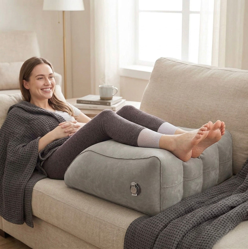 Almohada cuña inflable para elevación de piernas a 45 grados para mayor comodidad