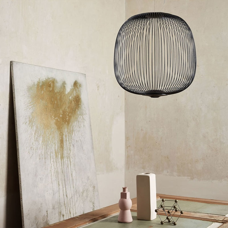 AeroSpire Spoke Lamp Pendant With Kaleidoscopic Shade