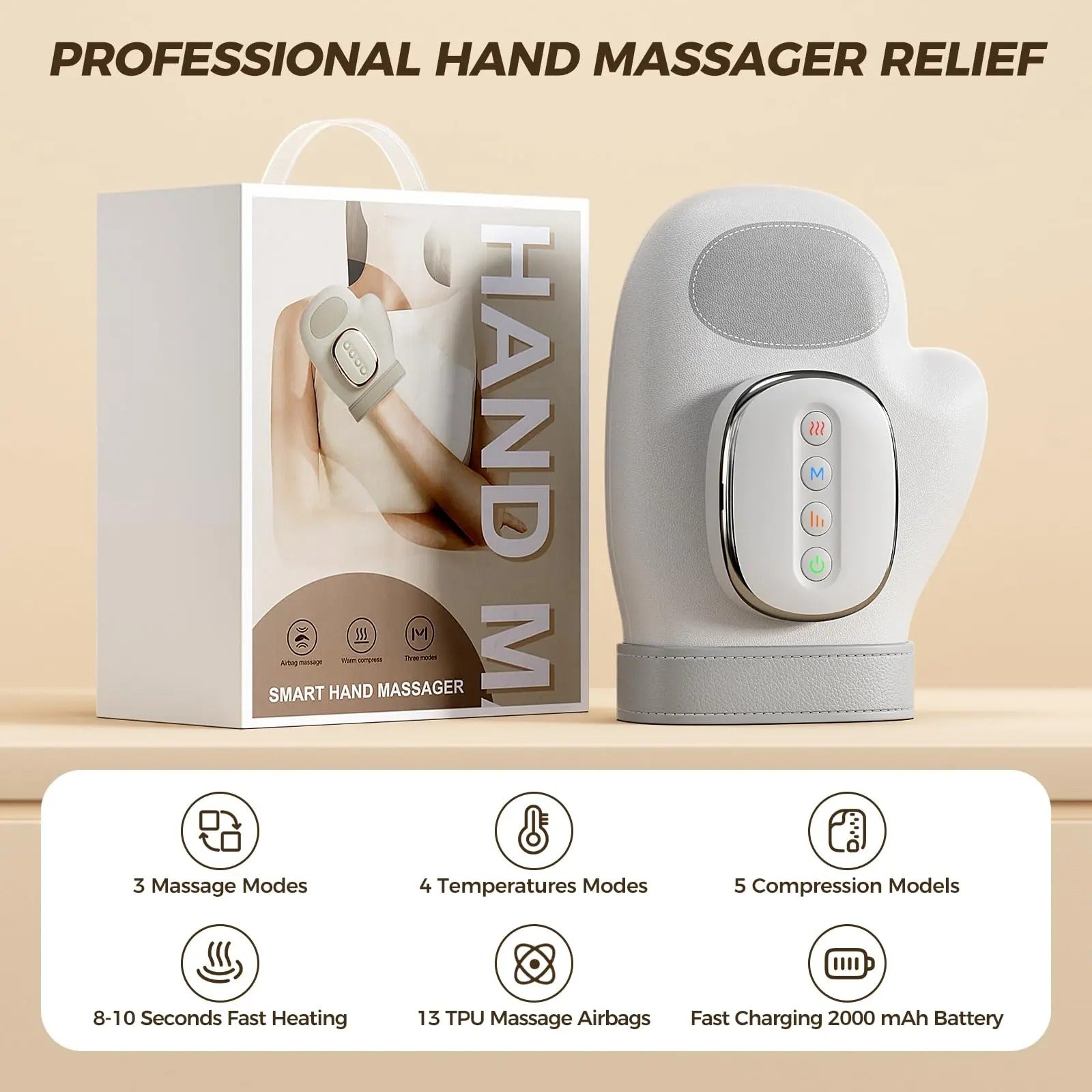 VelaPulse Hand Massager With Heat And Air Compression