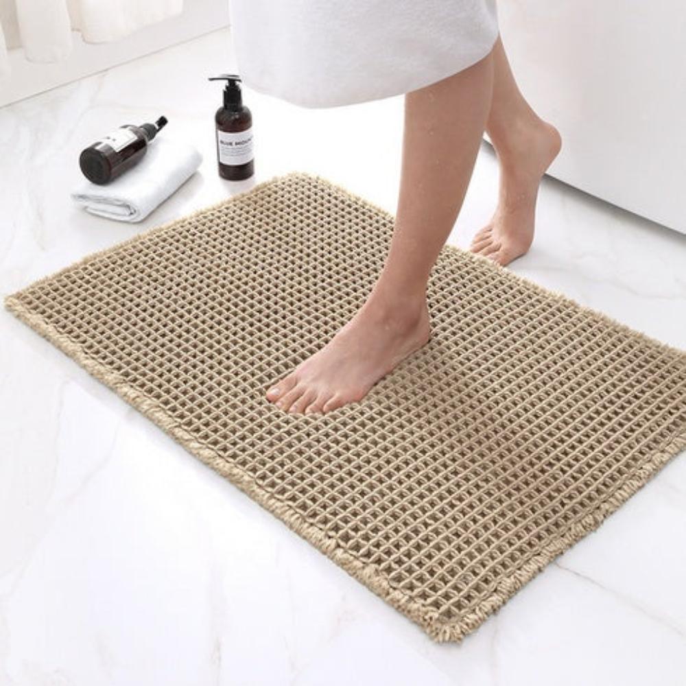 Tappetino da bagno a trama waffle per uso quotidiano in bagno