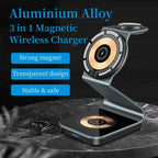 Three-In-One Wireless Charger By MagnaVolt With Magnetic Fast-Charging