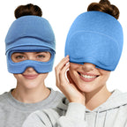 Ensemble masque oculaire en gel rafraîchissant et bonnet pour soulagement des migraines et du sommeil