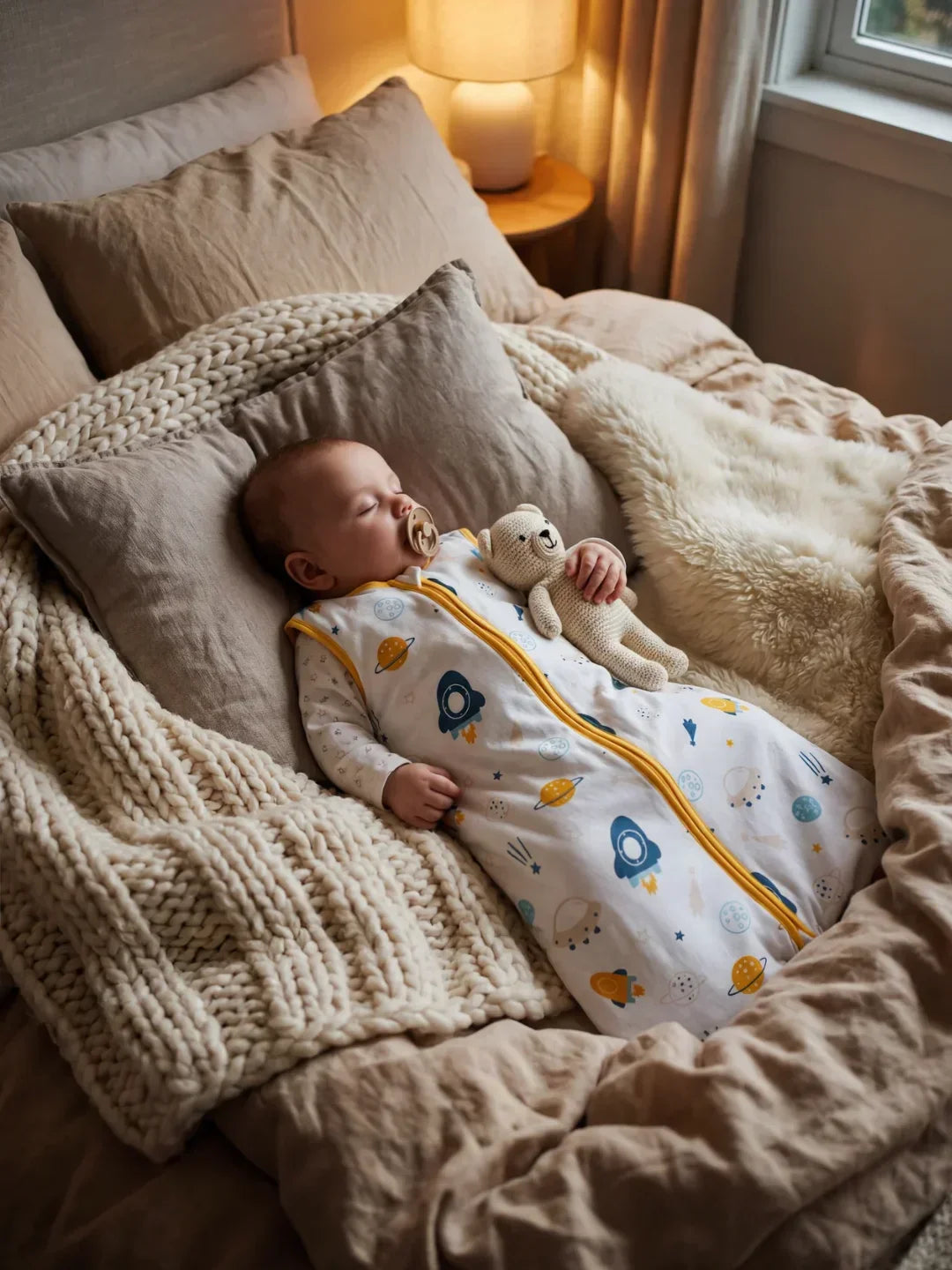 Ultra-Soft Cotton Baby Sleeping Bag with 2-Way Zip
