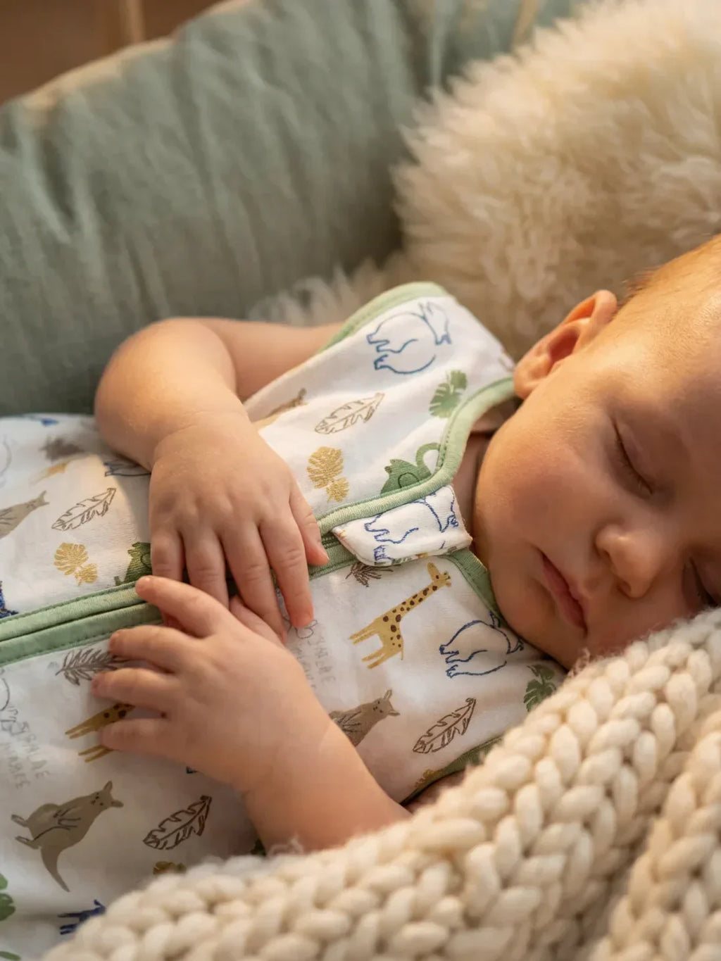 Ultra-Soft Cotton Baby Sleeping Bag with 2-Way Zip