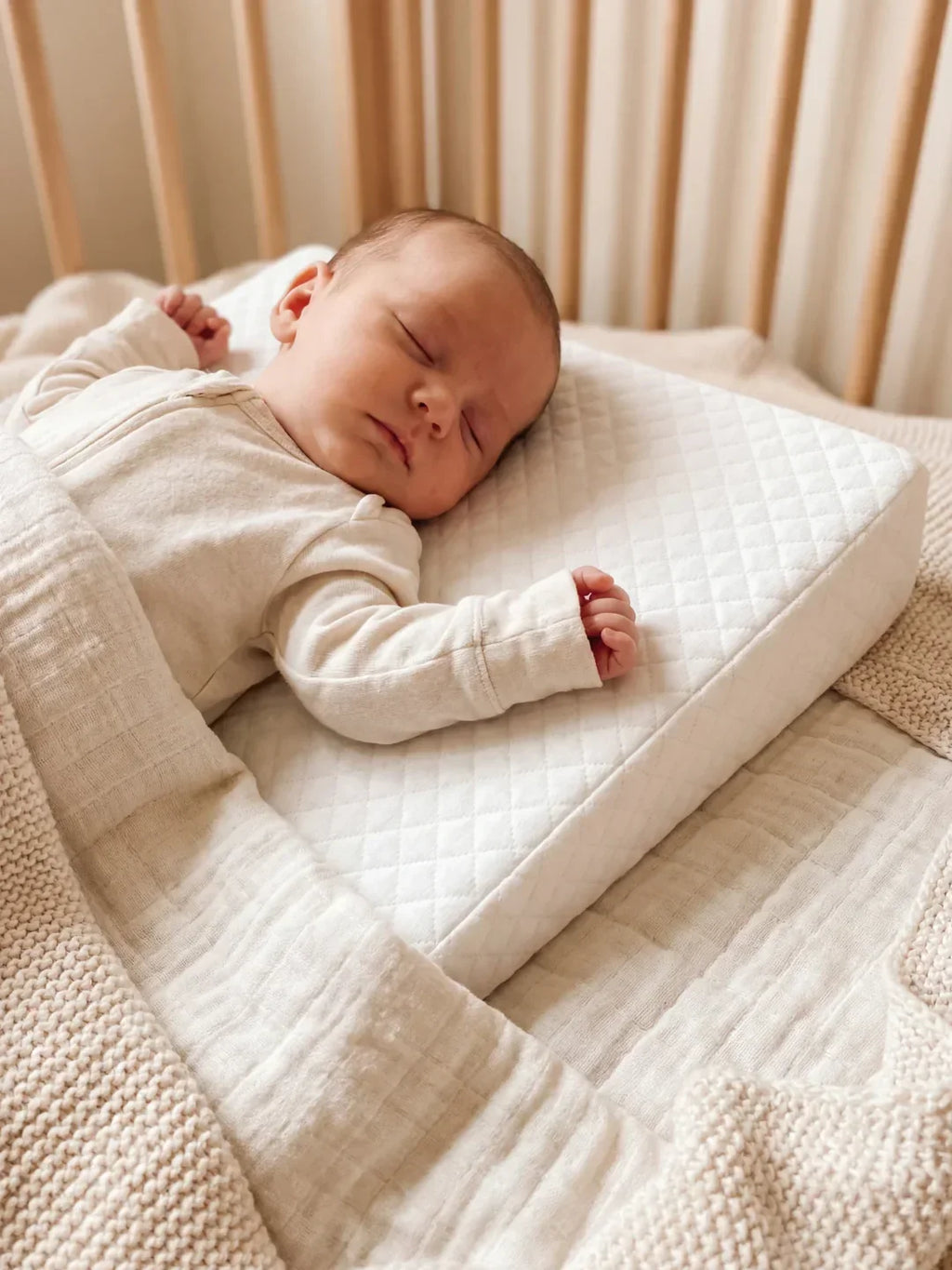 Memory Foam Baby Wedge Cushion with Washable Cover