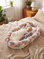 Breathable Bionic Baby Nest with Braided Bumper