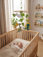 Minimalist Wooden Baby Crib Mobile with Arm