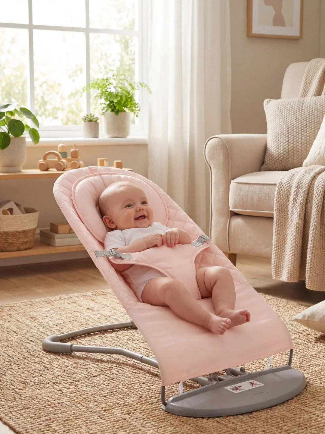 Foldable Ergonomic Baby Bouncer Seat