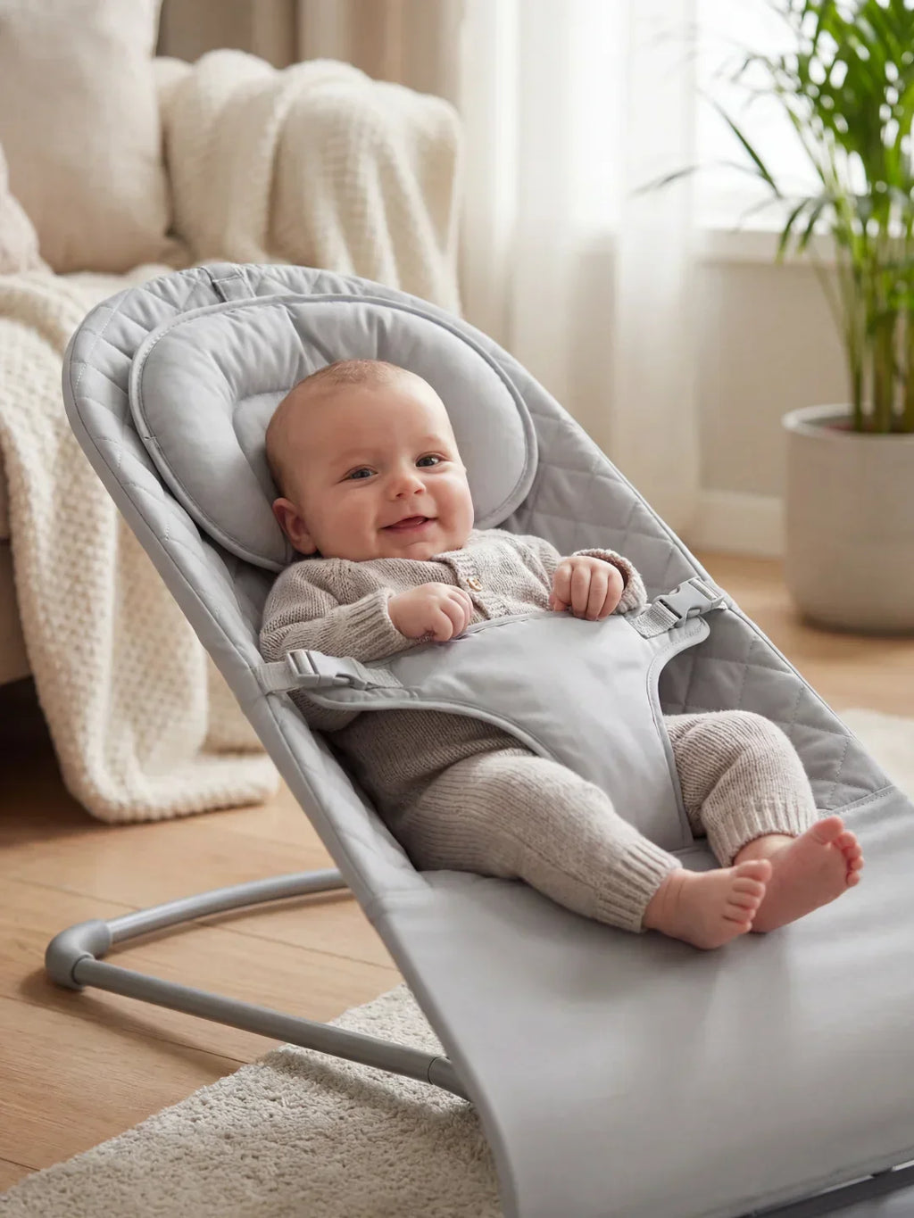 Foldable Ergonomic Baby Bouncer Seat