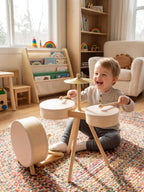 Classic Wooden Baby and Toddler Drum Set