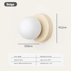 LumoVela Nordic Slanke Glazen Bol Wandlamp Met LED-licht