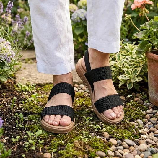 Stretch Elastic Sandals – Lightweight Slip-On for Walking and Travel