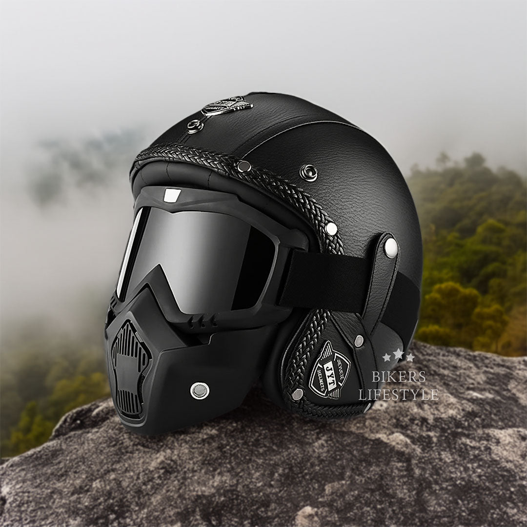 MotoJet Vintage Chopper Helmet With DOT And ECE Certification