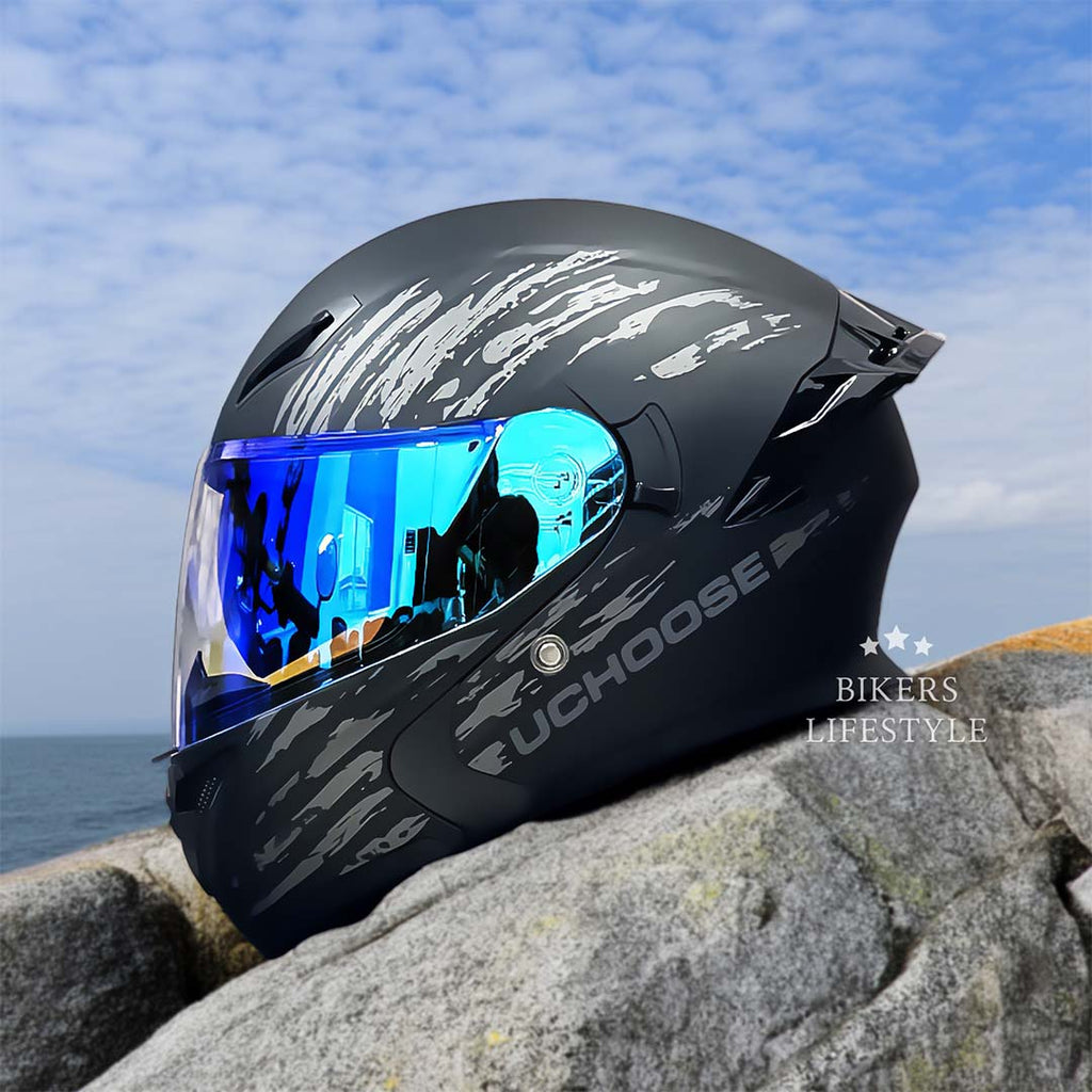 Casco FlipGuard Aprobado por DOT con Doble Lente para Motociclistas